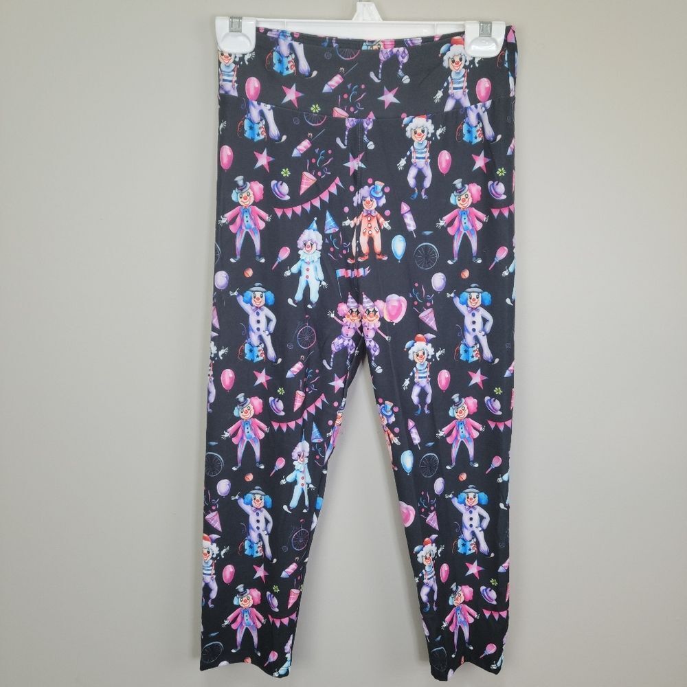 Bright Cheerful Clown Capri‎ Leggings One  Size Fits All